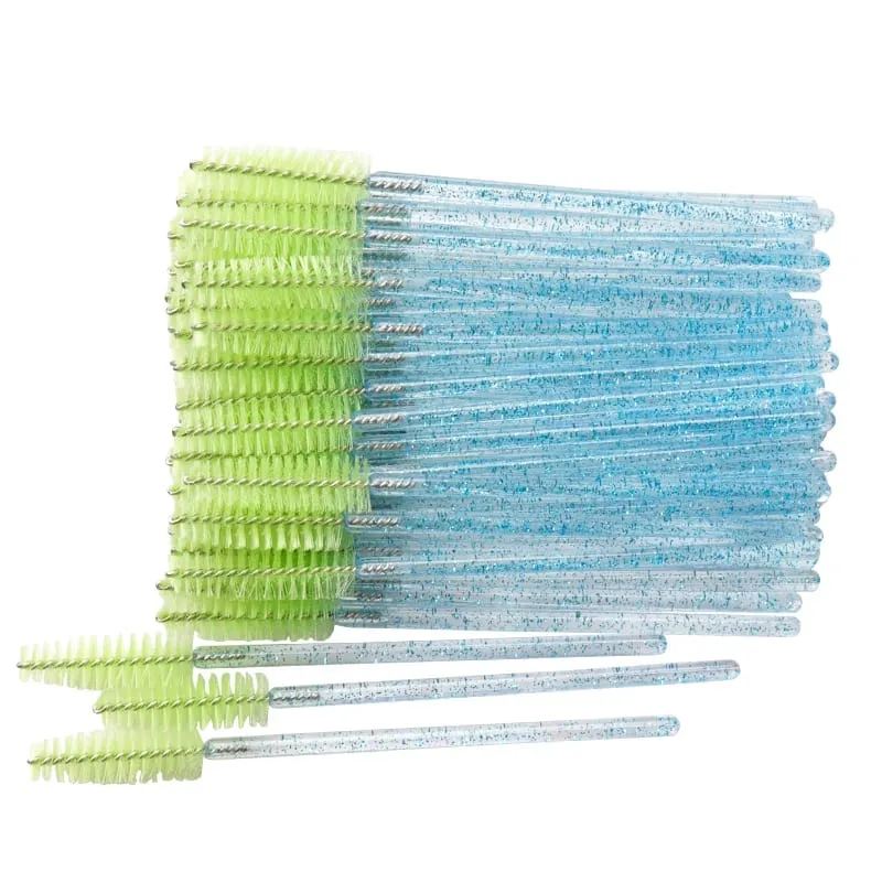 50pcs Shiny Disposable Eyelash Brush Applicator Wands Curler Mascara Eyebrow Makeup Tools Spoolers Comb Wands Spoolies Brushes — image 16