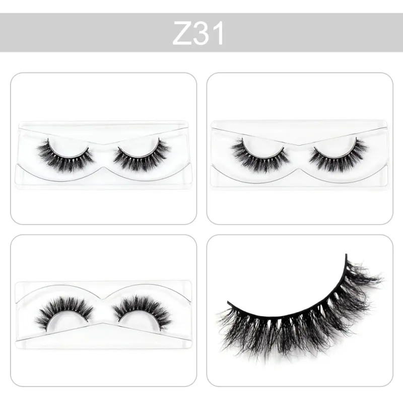 Makeup Lashes 3D Mink Eyelashes Wispy Volume False Lashes Dramatic Lash Natural Fuffy Lashes Full Finish Glamorous Eye — image 36