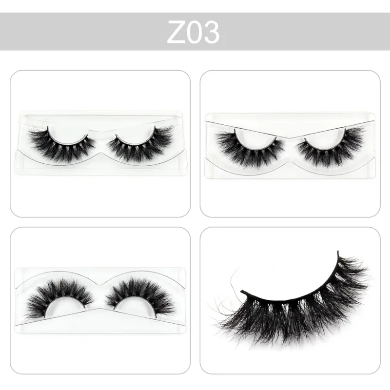 Makeup Lashes 3D Mink Eyelashes Wispy Volume False Lashes Dramatic Lash Natural Fuffy Lashes Full Finish Glamorous Eye — image 11