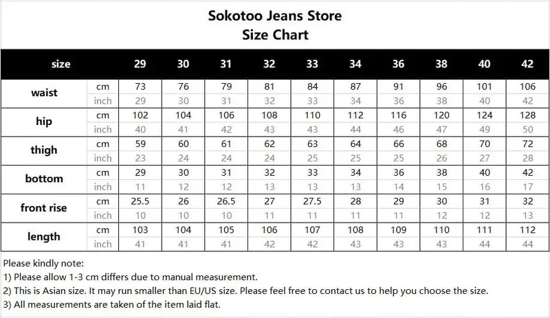 Men's Biker Jeans Black White Pleated Denim Pants Plus Size Slim Straight Classic Trousers — image 9