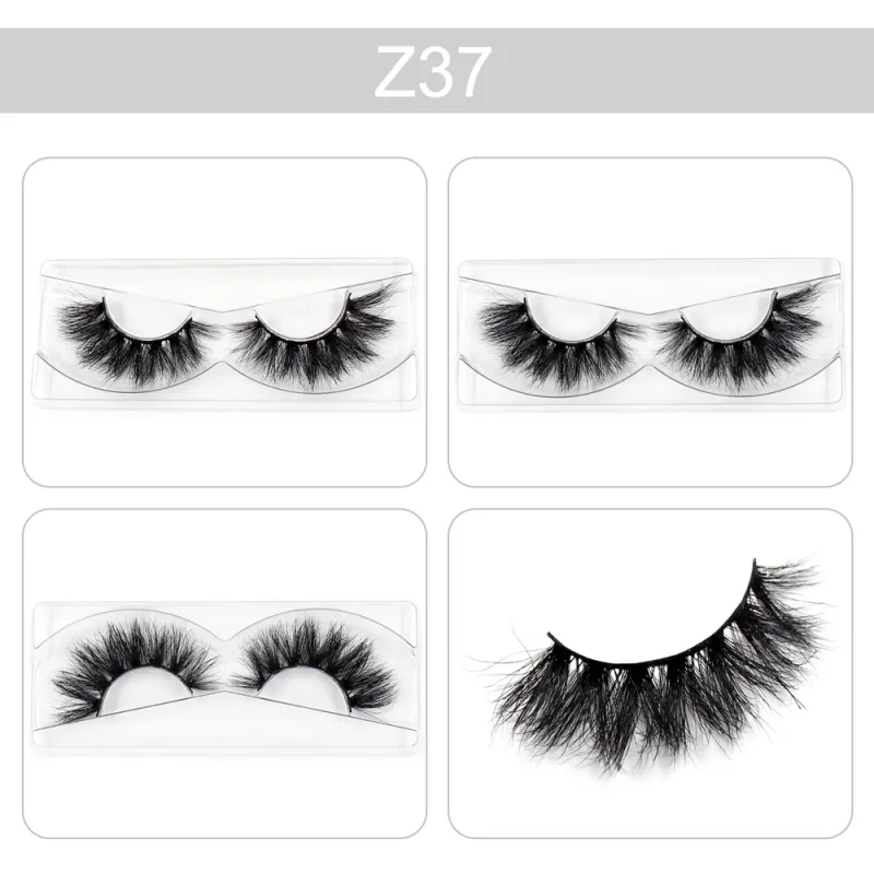 Makeup Lashes 3D Mink Eyelashes Wispy Volume False Lashes Dramatic Lash Natural Fuffy Lashes Full Finish Glamorous Eye — image 42