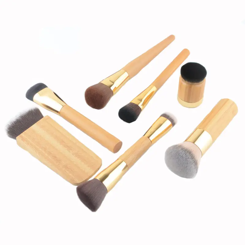 1pc Super Soft Powder Make up brushes Foundation Blusher makeup brush Shadow blending contour Professional High quality bamboo — image 1