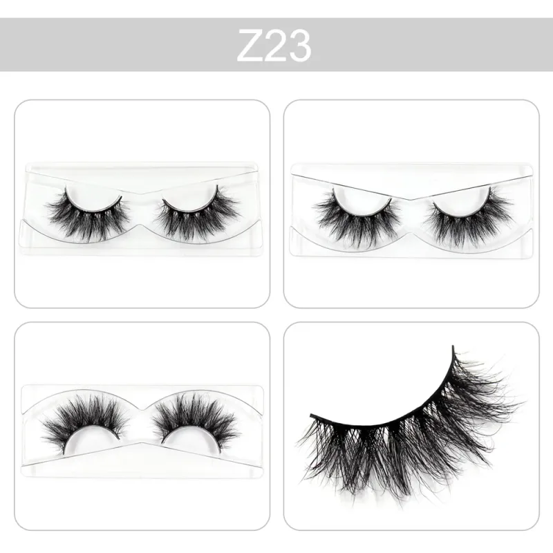 Makeup Lashes 3D Mink Eyelashes Wispy Volume False Lashes Dramatic Lash Natural Fuffy Lashes Full Finish Glamorous Eye — image 28