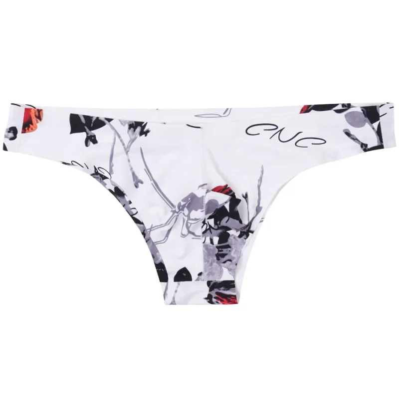 4pcs Men Sexy Style Smooth Soft Printed Underwear Men's Thin Underpants Man Low Waist Bikini Ice Silk Briefs Seamless 00817 — image 30