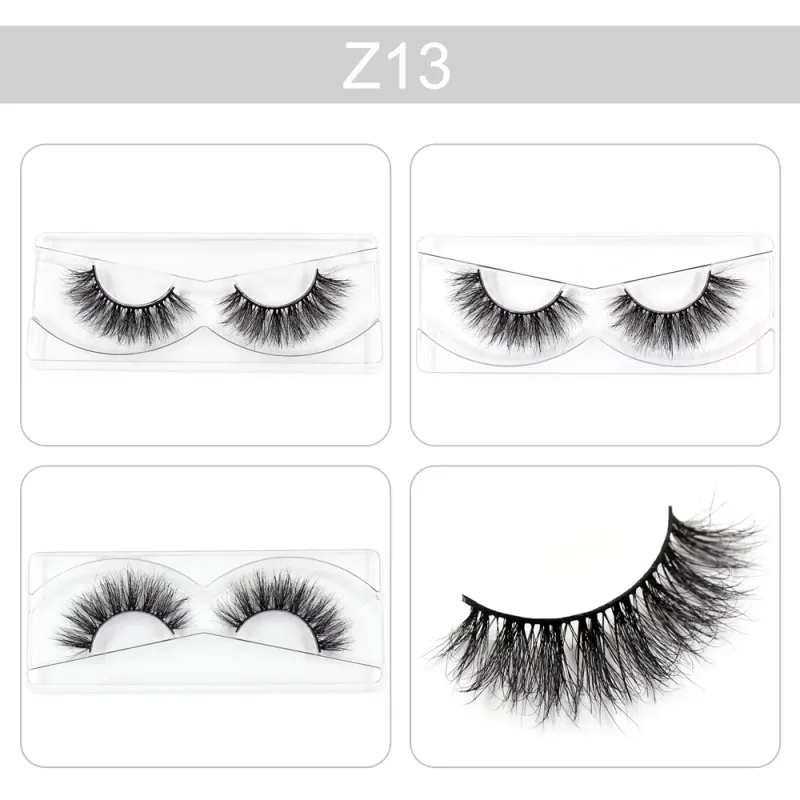 Makeup Lashes 3D Mink Eyelashes Wispy Volume False Lashes Dramatic Lash Natural Fuffy Lashes Full Finish Glamorous Eye — image 19
