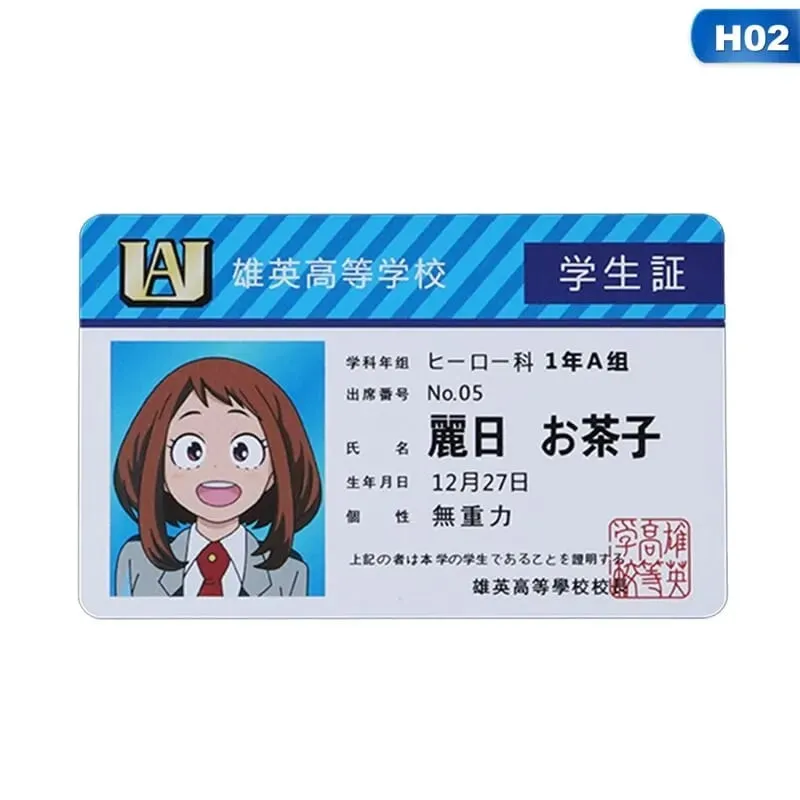 1PCS Anime Peripheral My Hero Academia PVC Student ID Card School Food Card — image 11