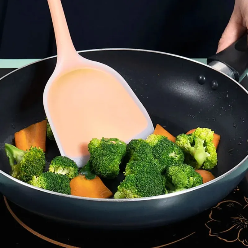 Silicone Kitchen Ware Non-stick Set Cooking Utensils Tools Egg Fish Frying Pan Scoop Fried Shovel Spatula Cooking Utensils — image 5