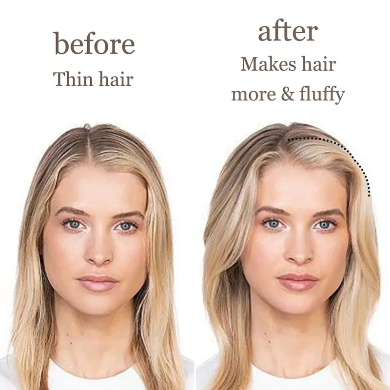 Synthetic Invisible Straight Hair Pads Clip In One Piece 2 Clips Increase Hair Volume Hair Extensions Top Side Cover — image 9