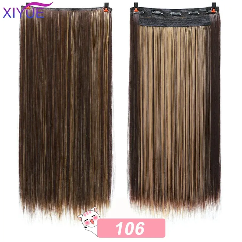 5 Clips Synthetic Hair Long Straight Clip In Hair Extensions False Hair Black Hair Pieces for Women — image 11