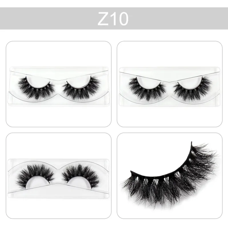 Makeup Lashes 3D Mink Eyelashes Wispy Volume False Lashes Dramatic Lash Natural Fuffy Lashes Full Finish Glamorous Eye — image 16