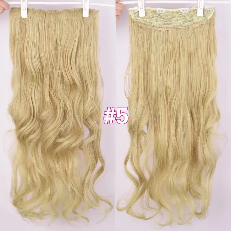 Silike Synthetic Body Wave Clip In Hair Extensions 32 inch 24inch Synthetic Heat Resistant Fiber Curly Clips Hair Extension