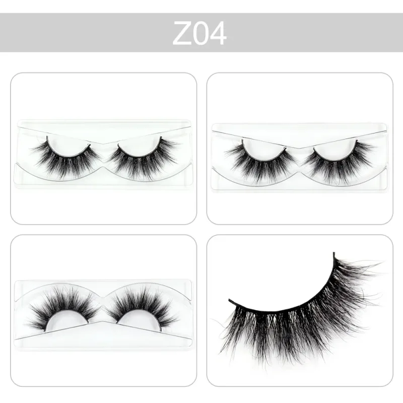 Makeup Lashes 3D Mink Eyelashes Wispy Volume False Lashes Dramatic Lash Natural Fuffy Lashes Full Finish Glamorous Eye — image 12