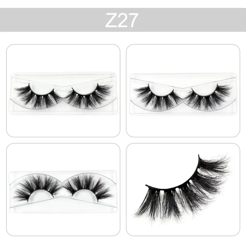 Makeup Lashes 3D Mink Eyelashes Wispy Volume False Lashes Dramatic Lash Natural Fuffy Lashes Full Finish Glamorous Eye — image 32