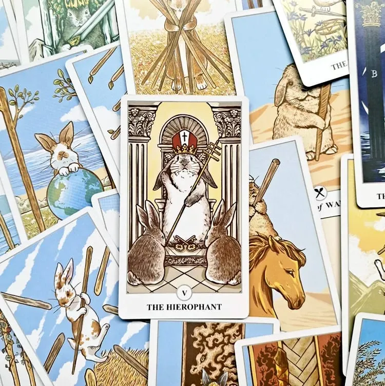 78pcs Tarot Lunalapin Rabbit Tarot Deck Tarot Cards Tarot Card Game Party Table Board Game Card Deck Fortune-telling Oracle Card — image 5