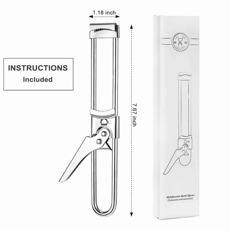 Adjustable Multi-Function Jar Opener Stainless Steel Professional Manual Jar Bottle Opener Glass Lid Remover Kitchen Accessories — image 7