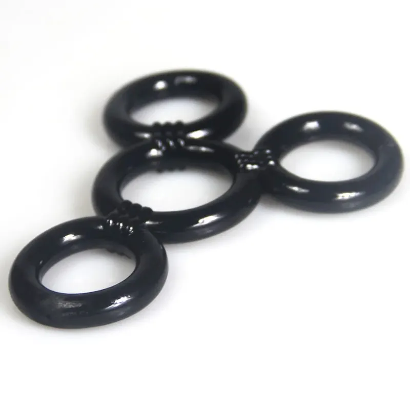 4 Ring/Set Silicone Cock Ring Delay Ejaculation Penis Lasting Erection Dildo Rings Adult Products Male Sex Toys for Man — image 1