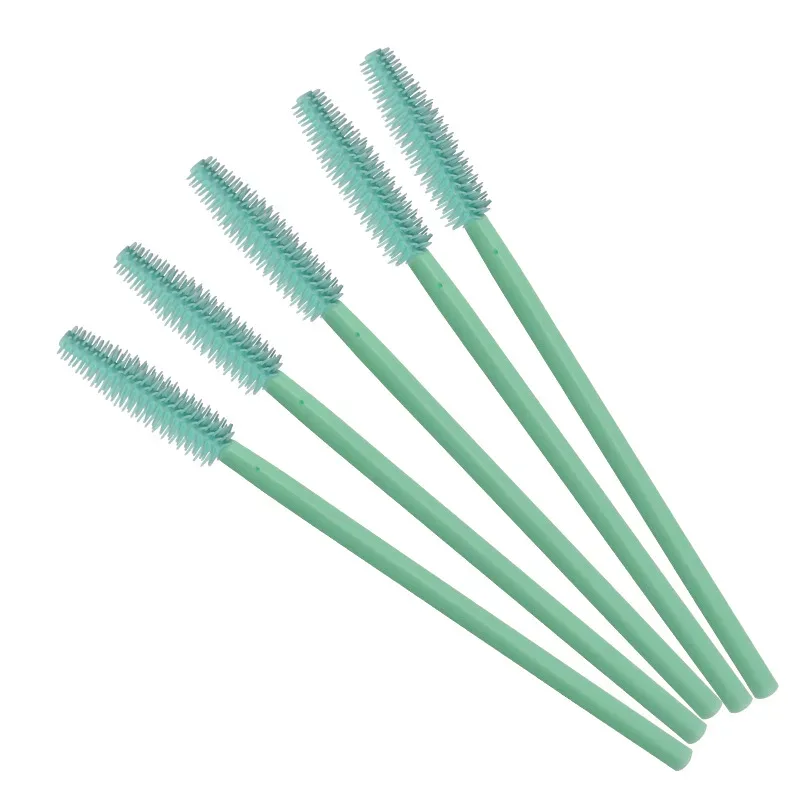 50pcs Disposable Silicone Lashes Brushes Spoolies Mascara Wands Combs Stick Brow Brush Eyelash Extension Makeup Cosmetic Tools