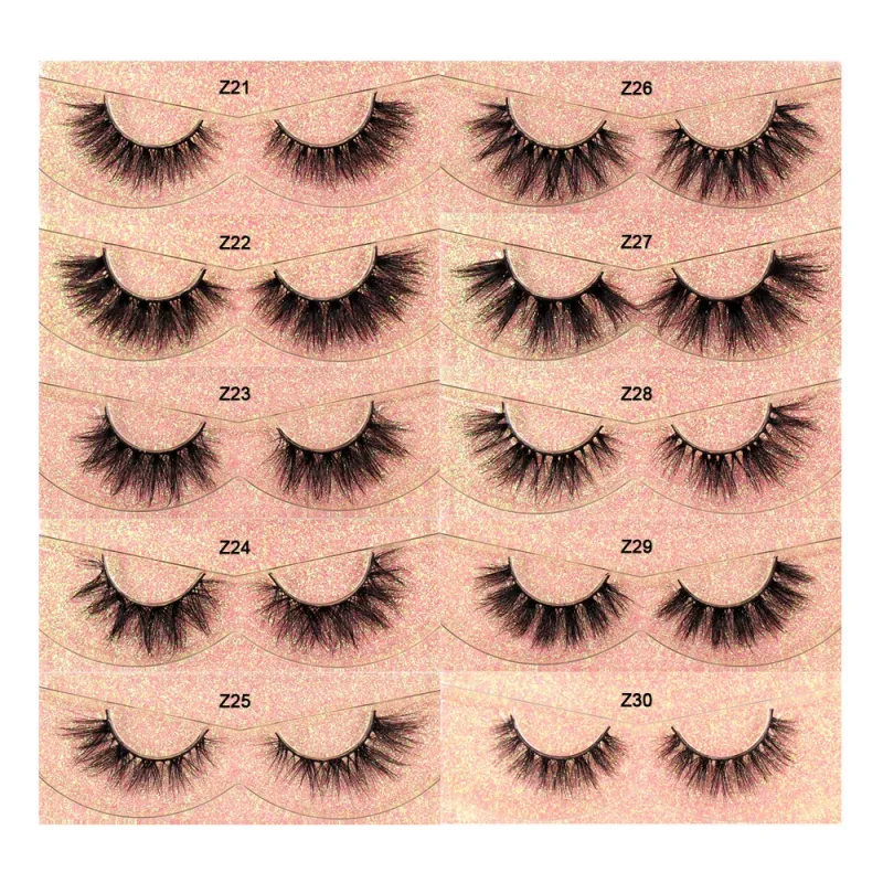 Makeup Lashes 3D Mink Eyelashes Wispy Volume False Lashes Dramatic Lash Natural Fuffy Lashes Full Finish Glamorous Eye — image 4