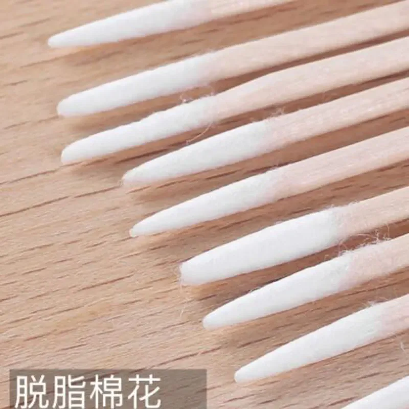 100/300/500pcs Wood Cotton Swab Cosmetics Permanent Makeup Ear Clean Sticks Buds Micro Brushes Eyelash Glue Removing Tool — image 5
