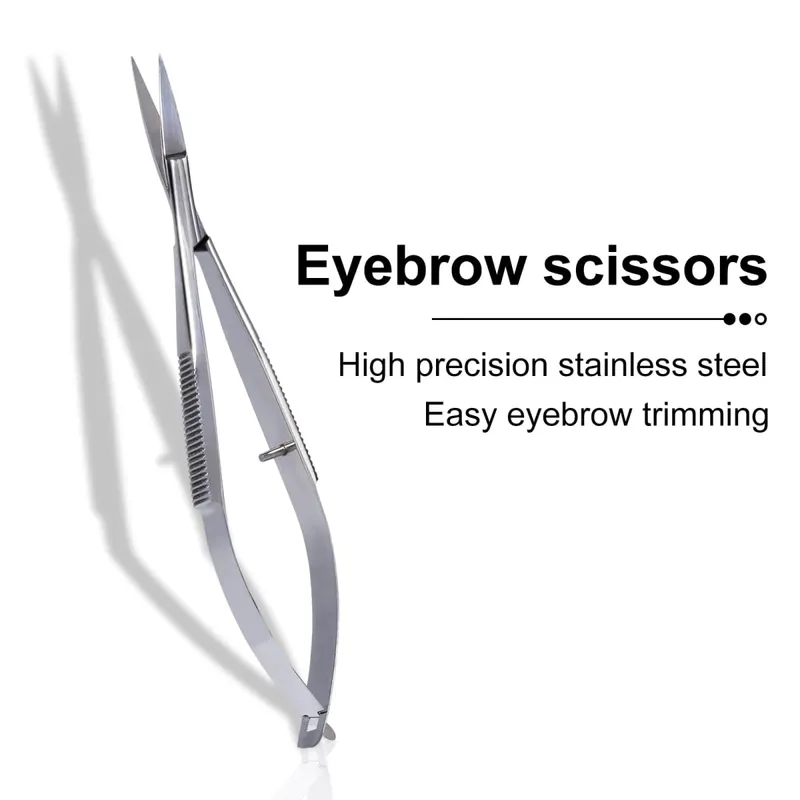 Stainless Steel Eyebrow Makeup Scissor Trimmer Special Bending Scissors Make Up Beauty Tool Straight Curved Cuticle Remove — image 2