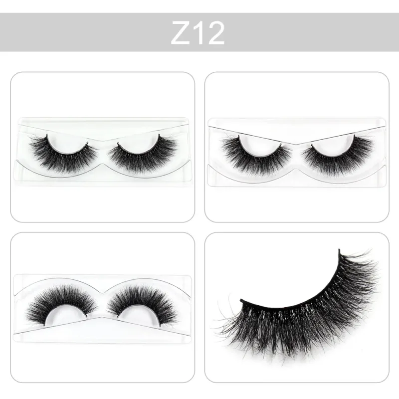 Makeup Lashes 3D Mink Eyelashes Wispy Volume False Lashes Dramatic Lash Natural Fuffy Lashes Full Finish Glamorous Eye — image 18