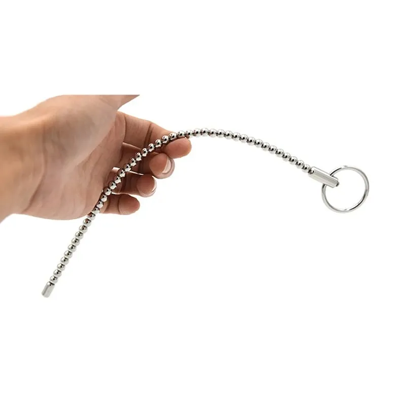 Electric Shock Male Penis Metal Urethra Plug Electro Stim Penis Dilator Beads Cock Ring Masturbation Massage Sex Toys for Men — image 3