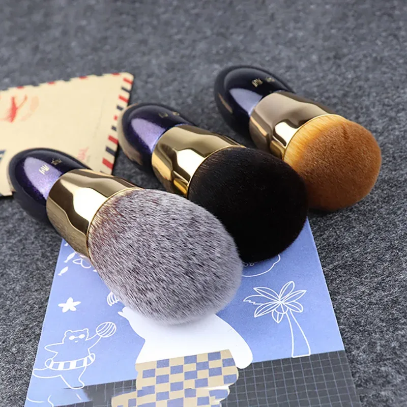 Professional Handmade Make Up Brush Short Handle Face Powder Foundation Brush Soft Synthetic FIber Makeup Brushes