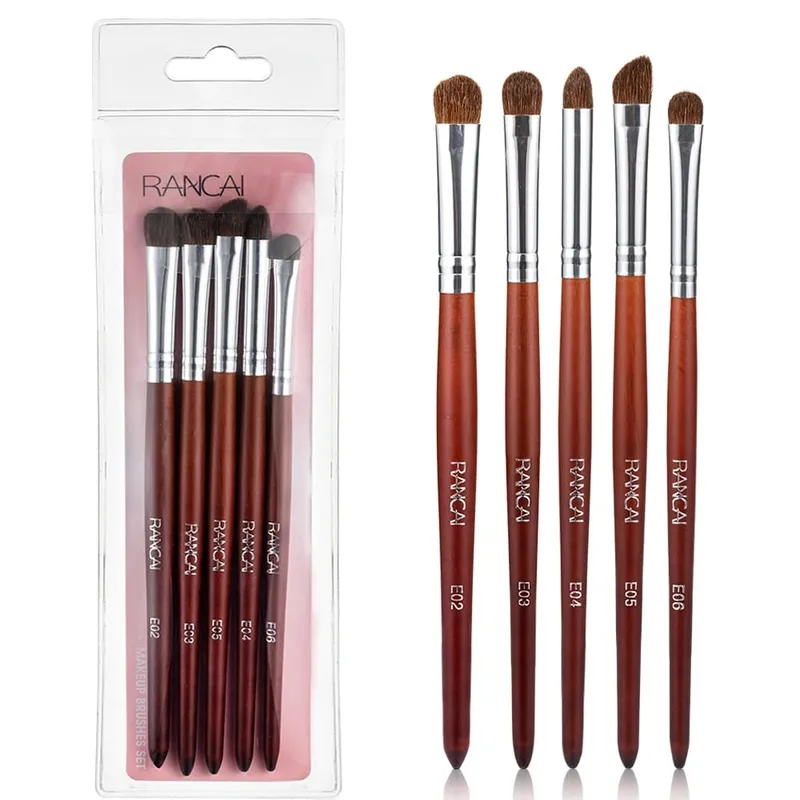 Eyeshadow Brush 3/5PCS Makeup Brushes Blending Eyebrow Brush Nature Bristles Horse Hair Eye Shadow Brush Set — image 8