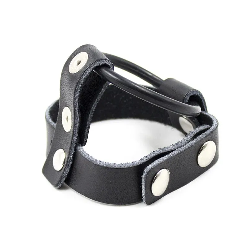 Male Masturbation Delay Ejaculation Cock Ring Leather Penis Rings Chastity Device Sex Exotic Accessories Sex Toys for Men