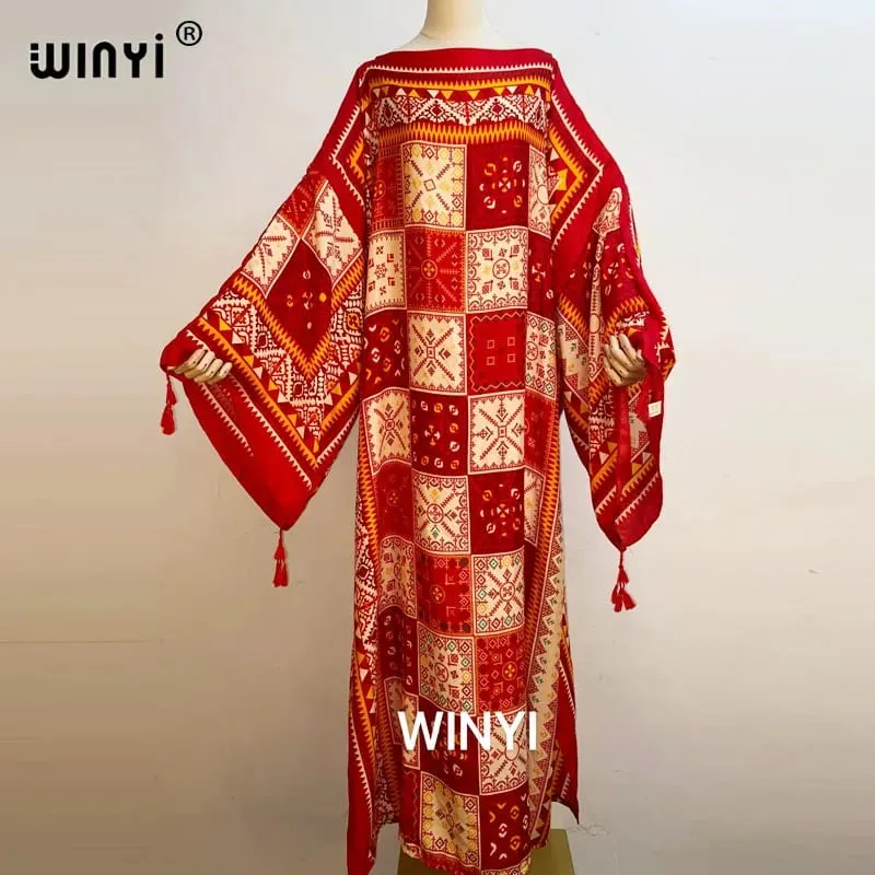Cotton Robe Femme Hiver Платье Elegant Long Sleeve Мусульманские Комплекты Splicing Stripe Print Female Dresses Vestdios Abaya — image 20