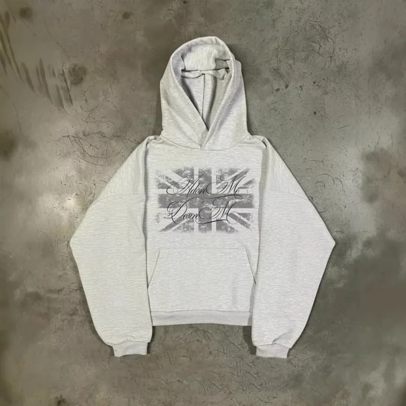 Men Women Retro Streetwear Graphic Hoodie Oversized Pullover Geometric Pattern Long Sleeve Casual Tops Multiple Colors Available — image 3