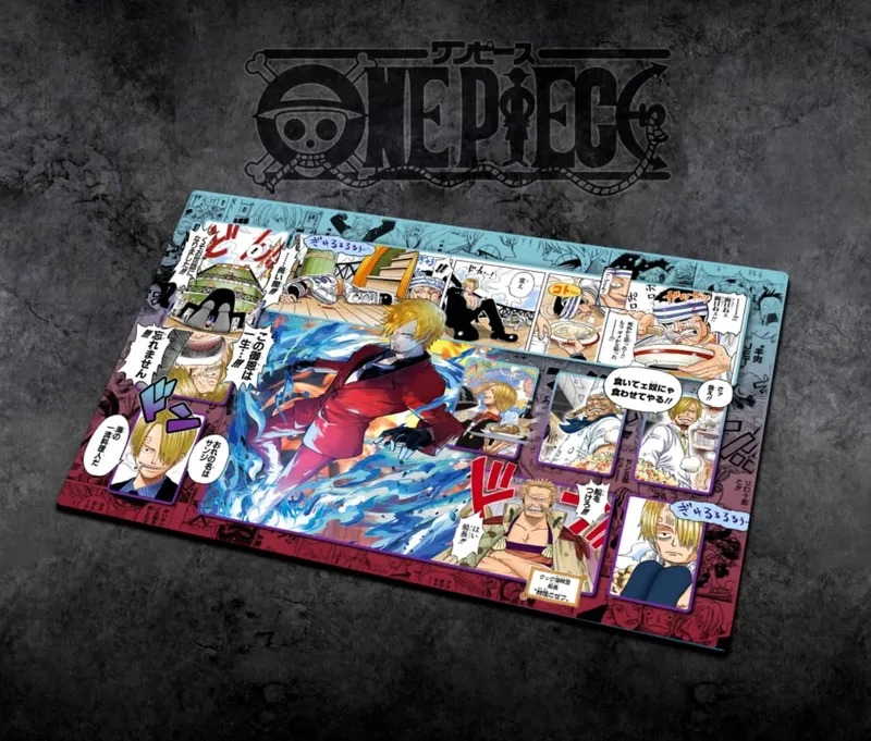 60*35cm Anime One Piece OPCG GAME Card PlayMat Comic Series New Four Emperors Teach Shankusu Buggy Luffy Chopper Collection Toys