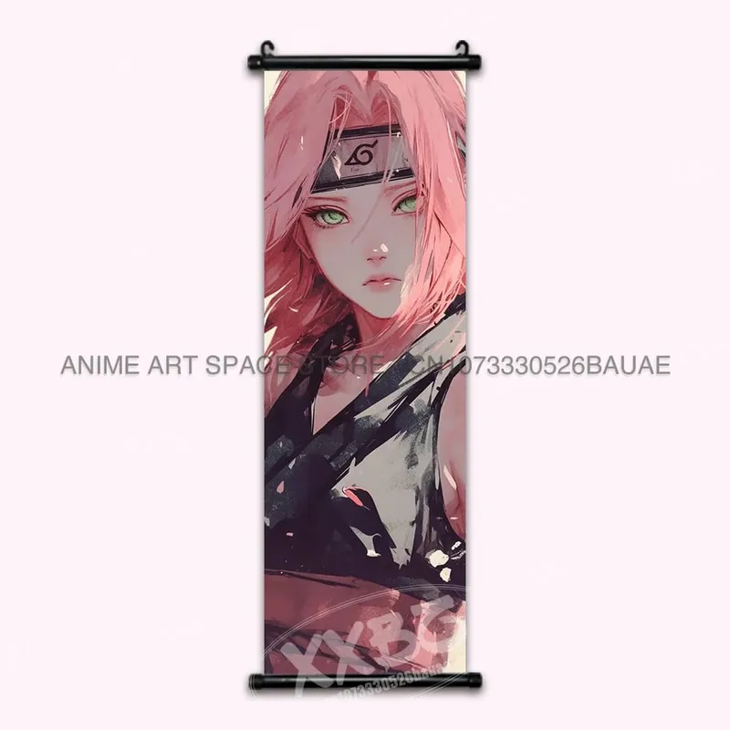 Anime Naruto Hanging Painting Hatake Kakashi Wall Art Scrolls Picture Uchiha Sasuke Home Decor Canvas Poster Haruno Sakura Mural — image 31