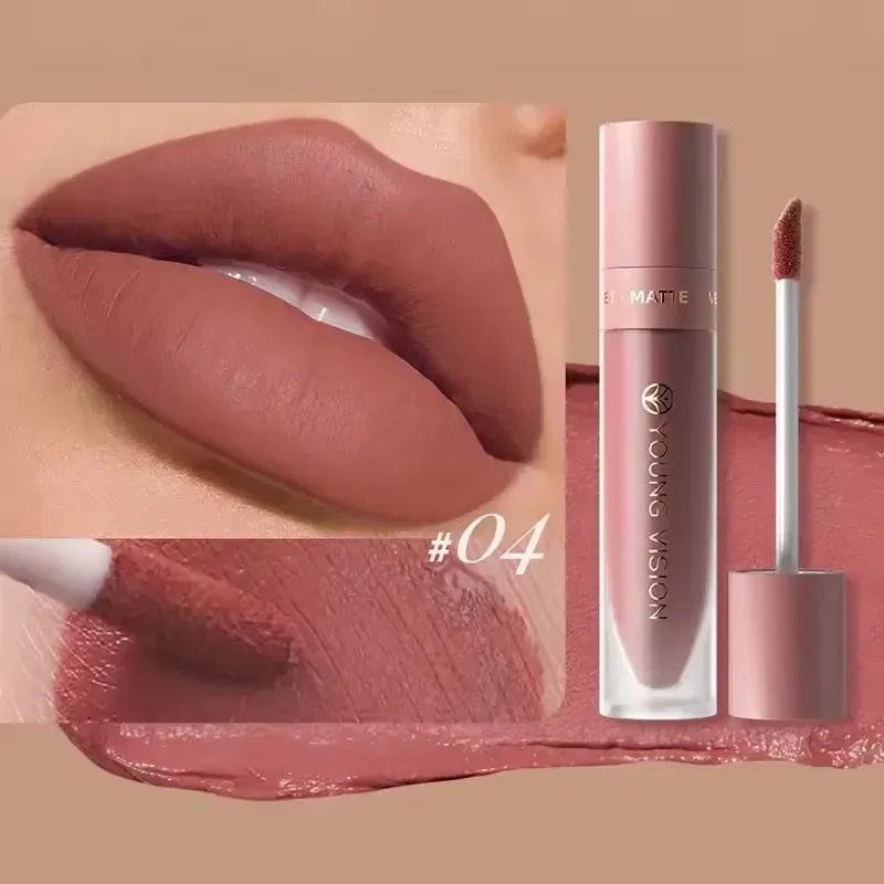 8-Color Lip Matte Smooth Easy-to-Apply Square Gloss Tube Velvet Waterproof Three-Dimensional Sexy Plumping Lipstick Makeup