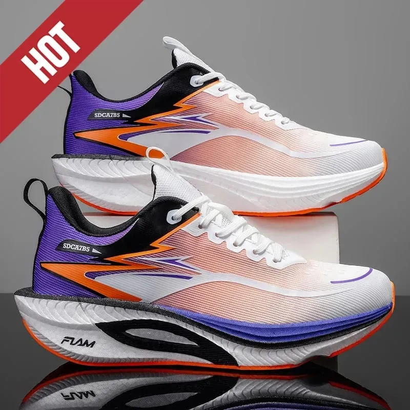 Men Women Carbon Plate Air Cushion Marathon Running Shoes Breathable Lightweight Outdoor Racing Training Sports Sneakers Walking — image 8