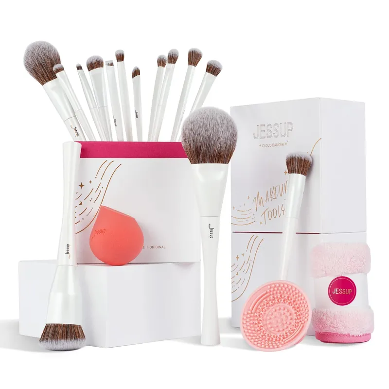Jessup Makeup Brushes Set 4-14pcs Make up Brushes Premium Synthetic Foundation Concealer Powder Eyeshadow Blending Brush T343