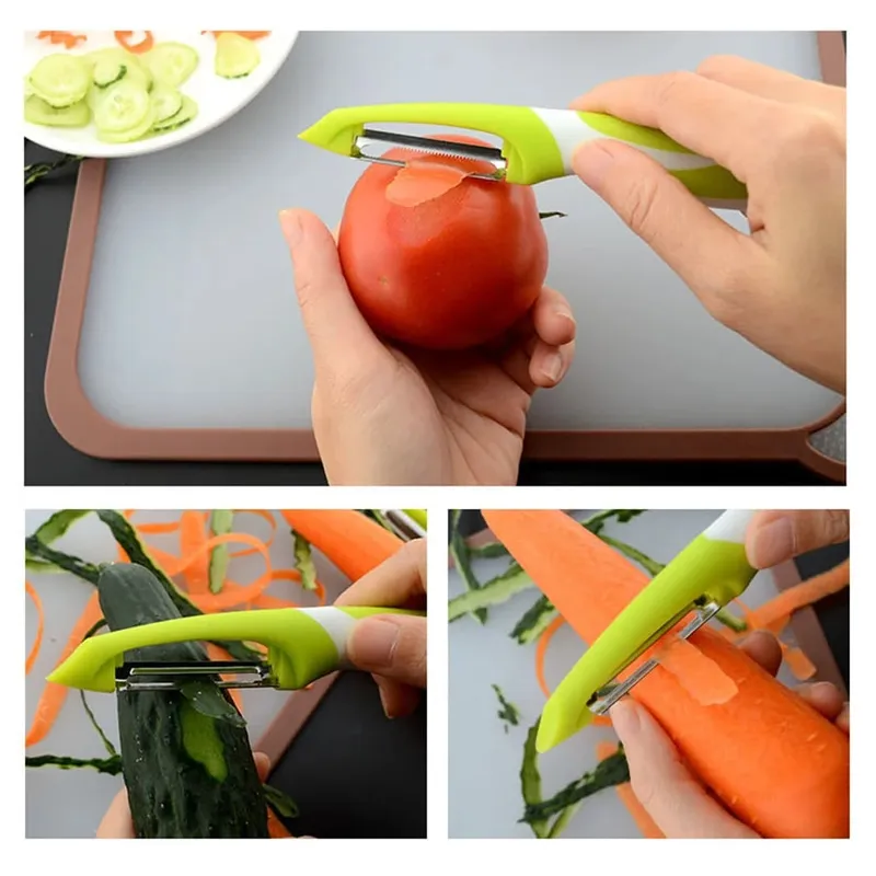 Vegetable and fruit peeler suitable for kitchen fruit vegetable and potato peeler ergonomic non-slip handle and sharp blade. — image 3