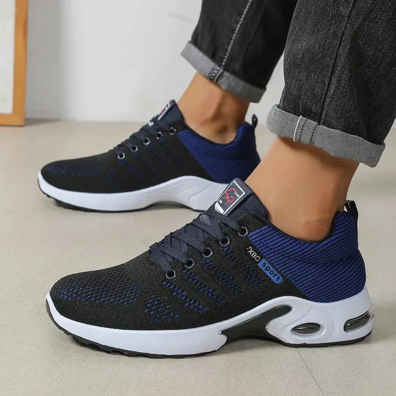 Men's Casual Sneakers Breathable Mesh Lace Up Versatile Lightweight Soft Sole Daily Walking Running Footwear For Outdoor Wear — image 9