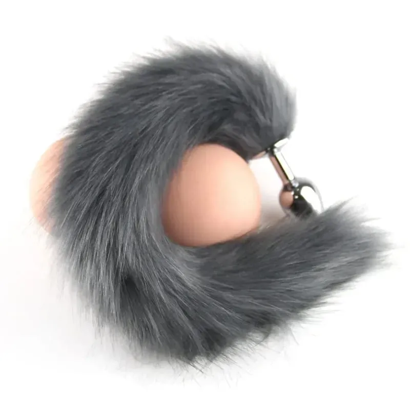 Sex Sm Props Metal Anal Plug Solid Color Fox Tail Anal Plug Backyard Development Training Plug Anal Toys Expand The Anus — image 1