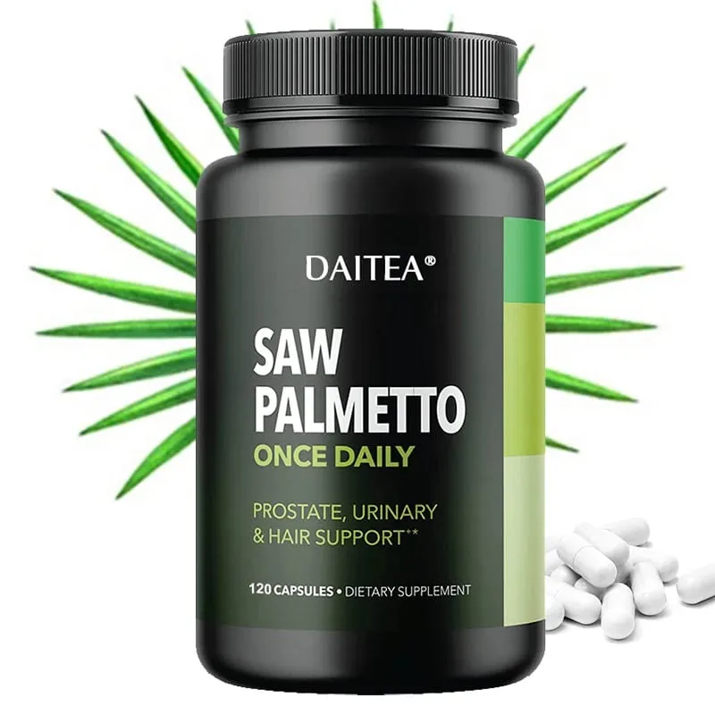Daitea Saw Palm Capsule Prostate Health Supplement Support Urinary Tract Health Support Bladder Health Promote Hair Growth — image 1