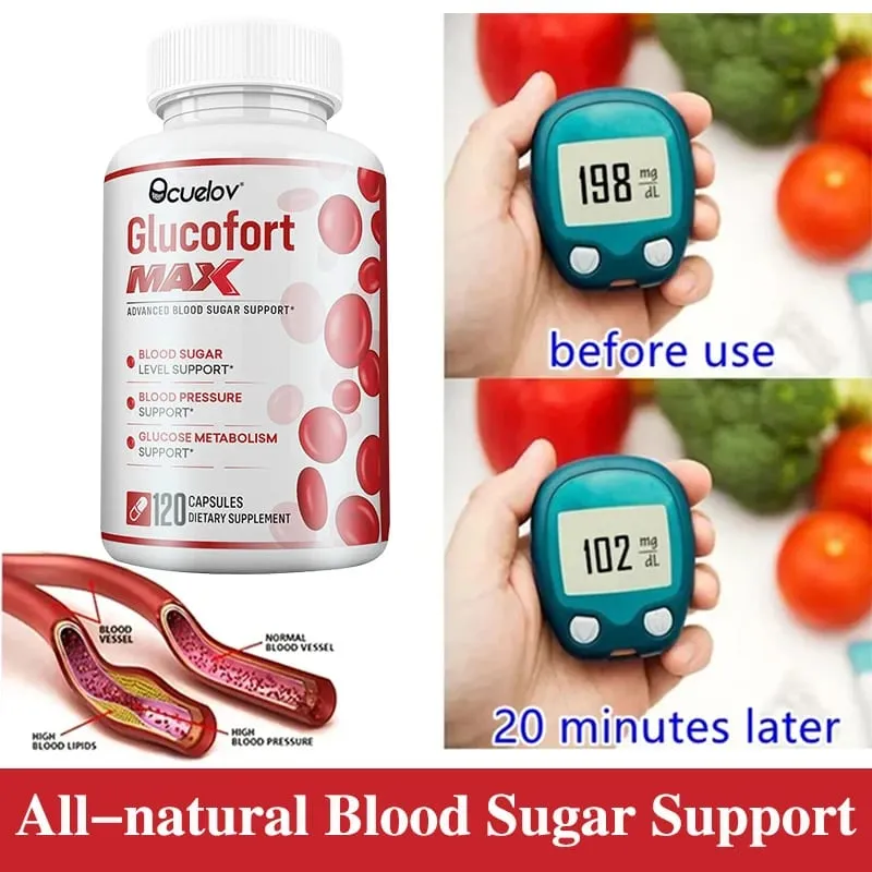 All-natural Blood Sugar Support Supplement Balances Blood Sugar Blood Pressure Glucose Metabolism Non-GMO Gluten-free — image 1
