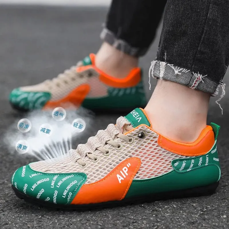 New 2025 High Quality Summer Men Sneakers Fashion Comfortable Non-slip Mesh Shoe Soft Breathable Wear-resistant Sport Sneaker — image 1