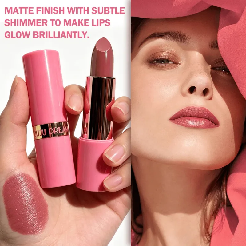 Matte Velvet Lipstick Waterproof Long Lasting Nude Pink Lip Makeup Moisturizing Lip Gloss — image 5