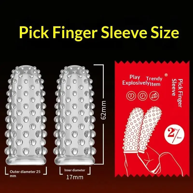 2 Gói TPE Ngón Tay Không Có Máy Rung Điểm G Massage Cực Khoái Âm Vật Máy Kích Thích Masturbators Hậu Môn Đồ Chơi Dành Cho Người Phụ Nữ Nam người Mới Bắt Đầu — image 5