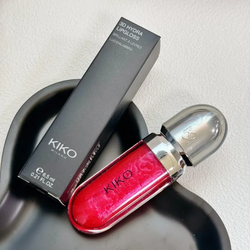 Original Kiko 3D Mirror Lip Glaze Waterproof Non Fading and Non Stick Cup Gentle Bean Paste Color Fine Shiny Point Charm Red — image 23