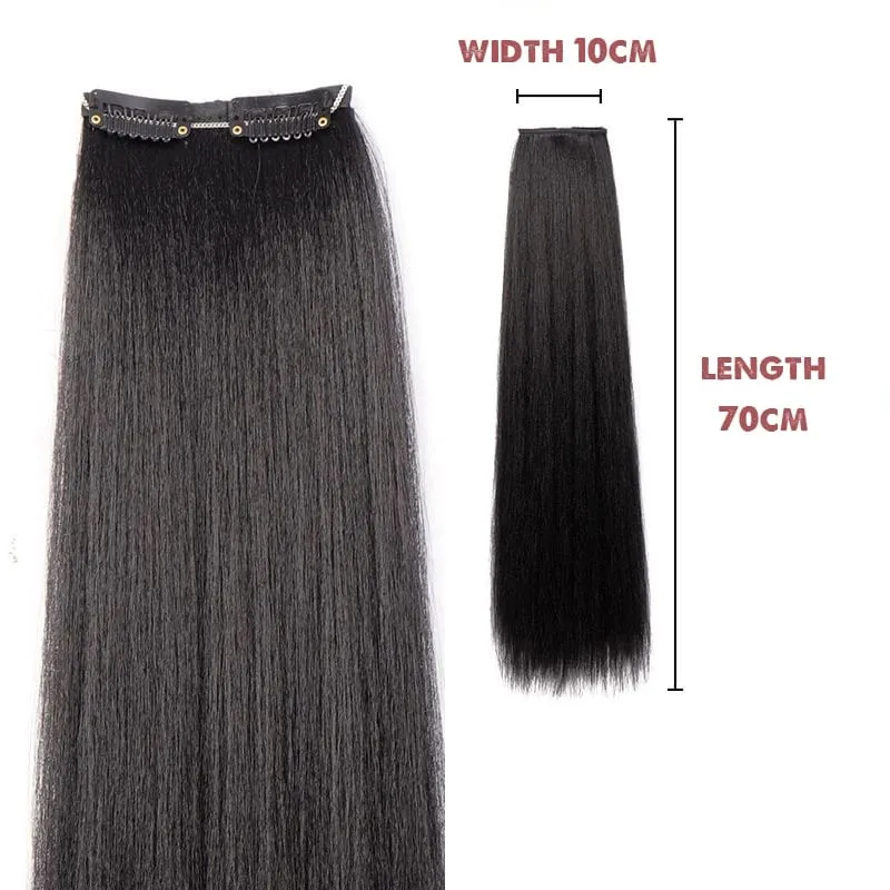 Hanfu wig piece corn whisker hairstyle one piece hair extension non knotted long straight hair piece antique hairstyle for women — image 13