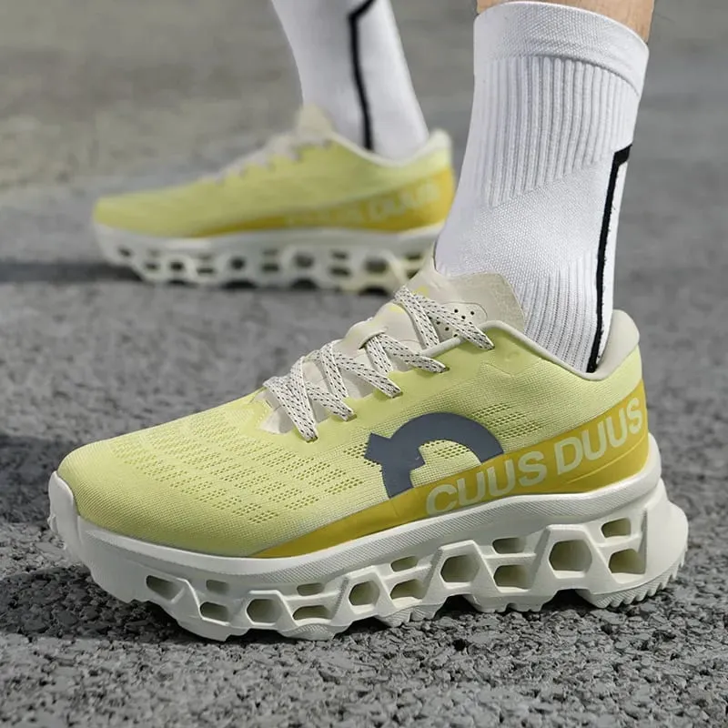 Men's running shoes hollow cushioning thick soled sneakers breathable mesh lightweight non-slip sneakers outdoor fitness shoes — image 5