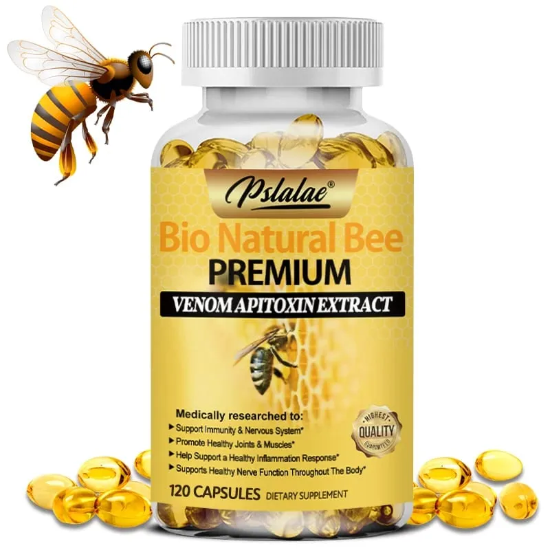 Natural Bee Capsules Enhance Immunity and Anti-oxidation Effectively Relieve Joint Inflammation 120 Capsules Non-GMO — image 1