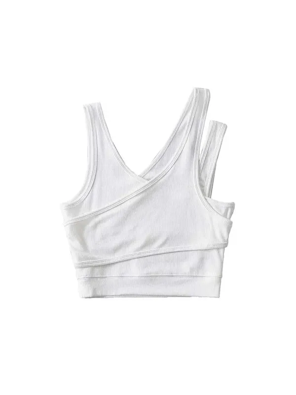 Sexy Camis Solid Knit Short Hollow Out Sleeveless Tank Tops — image 6
