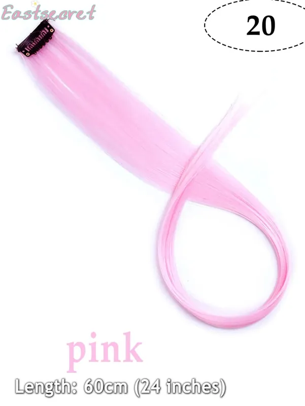 Long Straight Hair In Extensions Synthetic Clip In Hair Extensions for Women Halloween Christmas Party Cosplay Multiple Colors — image 19